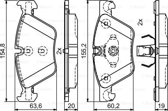 BOSCH 0 986 495 408 - Тормозные колодки, дисковые, комплект autospares.lv