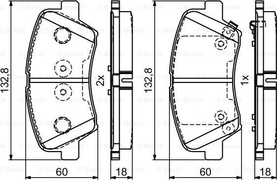 BOSCH 0 986 495 410 - Тормозные колодки, дисковые, комплект autospares.lv