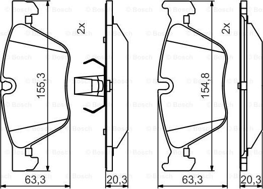 BOSCH 0 986 495 480 - Тормозные колодки, дисковые, комплект autospares.lv