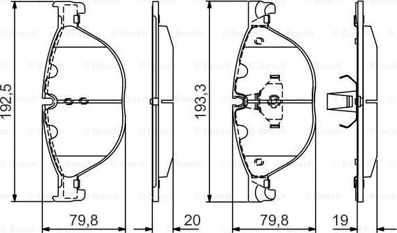 BOSCH 0 986 495 439 - Тормозные колодки, дисковые, комплект autospares.lv