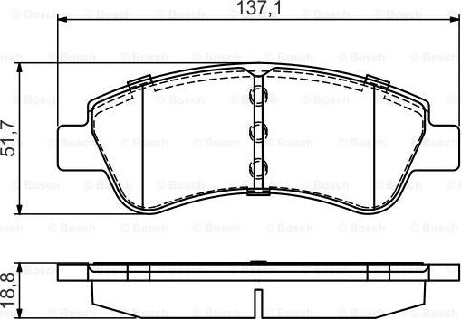 BOSCH 0986495430 - Тормозные колодки, дисковые, комплект autospares.lv