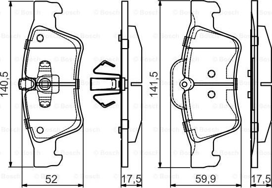 BOSCH 0 986 495 438 - Тормозные колодки, дисковые, комплект autospares.lv