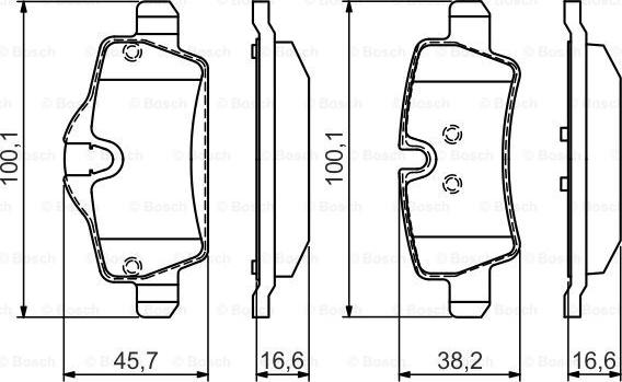 BOSCH 0 986 495 427 - Тормозные колодки, дисковые, комплект autospares.lv