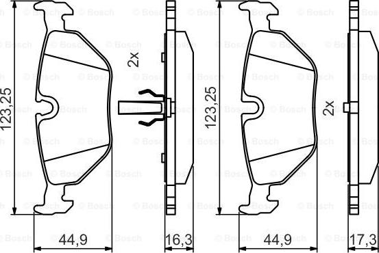 BOSCH 0 986 495 470 - Тормозные колодки, дисковые, комплект autospares.lv