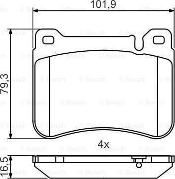 BOSCH 0 986 495 471 - Тормозные колодки, дисковые, комплект autospares.lv