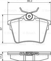 BOSCH 0 986 495 090 - Тормозные колодки, дисковые, комплект autospares.lv