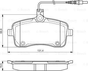 BOSCH 0 986 495 091 - Тормозные колодки, дисковые, комплект autospares.lv