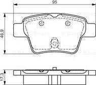 BOSCH 0 986 495 092 - Тормозные колодки, дисковые, комплект autospares.lv