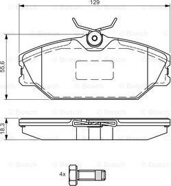 BOSCH 0 986 495 049 - Тормозные колодки, дисковые, комплект autospares.lv