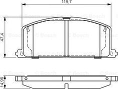 BOSCH 0 986 495 042 - Тормозные колодки, дисковые, комплект autospares.lv