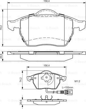 BOSCH 0 986 495 047 - Тормозные колодки, дисковые, комплект autospares.lv