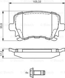 BOSCH 0 986 495 054 - Тормозные колодки, дисковые, комплект autospares.lv