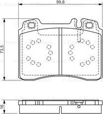 BOSCH 0 986 495 057 - Тормозные колодки, дисковые, комплект autospares.lv