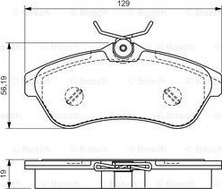 BOSCH 0 986 495 064 - Тормозные колодки, дисковые, комплект autospares.lv