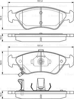 BOSCH 0 986 495 067 - Тормозные колодки, дисковые, комплект autospares.lv