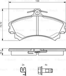 BOSCH 0 986 495 005 - Тормозные колодки, дисковые, комплект autospares.lv