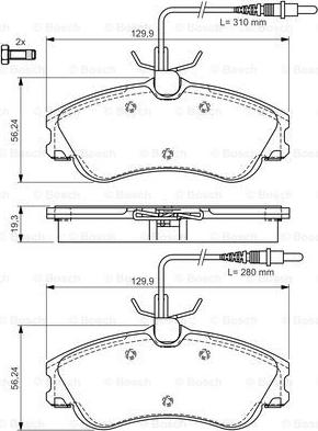 BOSCH 0 986 495 008 - Тормозные колодки, дисковые, комплект autospares.lv