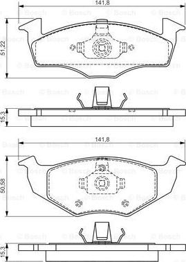 BOSCH 0 986 495 010 - Тормозные колодки, дисковые, комплект autospares.lv