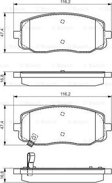 BOSCH 0 986 495 084 - Тормозные колодки, дисковые, комплект autospares.lv