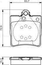 BOSCH 0 986 495 080 - Тормозные колодки, дисковые, комплект autospares.lv