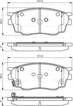 BOSCH 0 986 495 087 - Тормозные колодки, дисковые, комплект autospares.lv