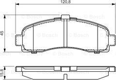 BOSCH 0 986 495 034 - Тормозные колодки, дисковые, комплект autospares.lv