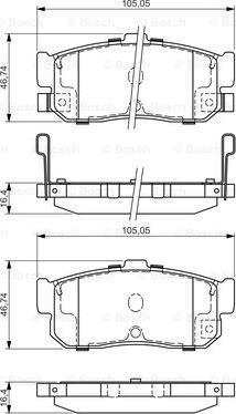 BOSCH 0 986 495 038 - Тормозные колодки, дисковые, комплект autospares.lv