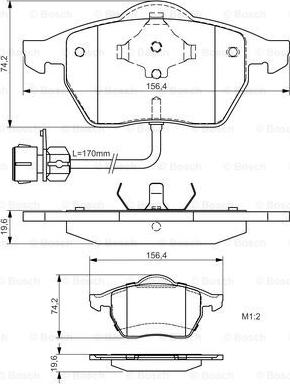 BOSCH 0 986 495 024 - Тормозные колодки, дисковые, комплект autospares.lv