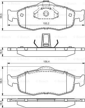 BOSCH 0 986 495 026 - Тормозные колодки, дисковые, комплект autospares.lv