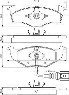 BOSCH 0 986 495 021 - Тормозные колодки, дисковые, комплект autospares.lv