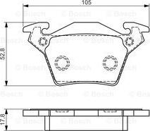 BOSCH 0 986 495 074 - Тормозные колодки, дисковые, комплект autospares.lv