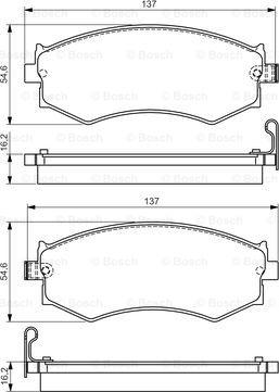 BOSCH 0 986 495 076 - Тормозные колодки, дисковые, комплект autospares.lv