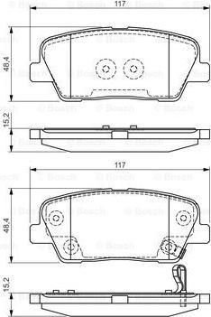 BOSCH 0 986 495 165 - Тормозные колодки, дисковые, комплект autospares.lv