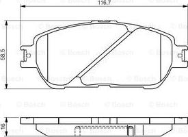 BOSCH 0 986 495 160 - Тормозные колодки, дисковые, комплект autospares.lv