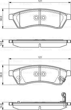 BOSCH 0 986 495 168 - Тормозные колодки, дисковые, комплект autospares.lv