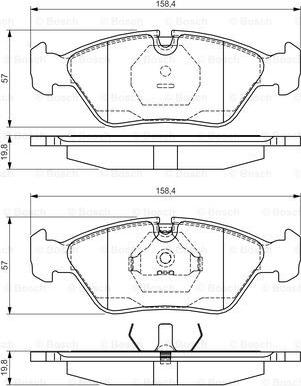 BOSCH 0 986 495 162 - Тормозные колодки, дисковые, комплект autospares.lv