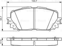 BOSCH 0 986 495 109 - Тормозные колодки, дисковые, комплект autospares.lv