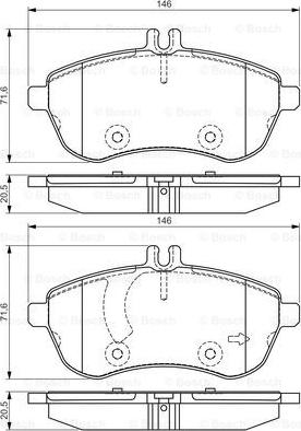 BOSCH 0 986 495 104 - Тормозные колодки, дисковые, комплект autospares.lv