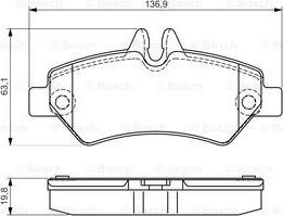 BOSCH 0 986 495 100 - Тормозные колодки, дисковые, комплект autospares.lv