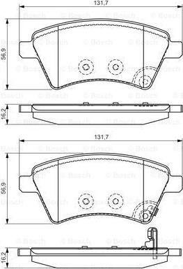 BOSCH 0 986 495 101 - Тормозные колодки, дисковые, комплект autospares.lv