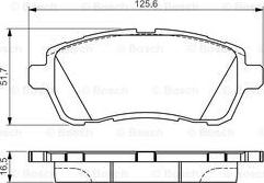 BOSCH 0 986 495 108 - Тормозные колодки, дисковые, комплект autospares.lv