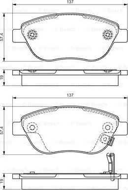 BOSCH 0 986 495 103 - Тормозные колодки, дисковые, комплект autospares.lv