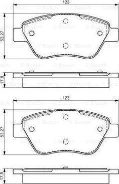 BOSCH 0 986 495 102 - Тормозные колодки, дисковые, комплект autospares.lv