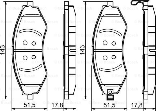 BOSCH 0 986 495 116 - Тормозные колодки, дисковые, комплект autospares.lv