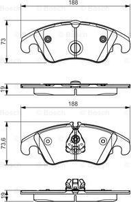 BOSCH 0 986 495 110 - Тормозные колодки, дисковые, комплект autospares.lv