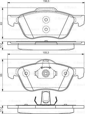 BOSCH 0 986 495 118 - Тормозные колодки, дисковые, комплект autospares.lv