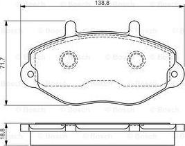 BOSCH 0 986 495 112 - Тормозные колодки, дисковые, комплект autospares.lv