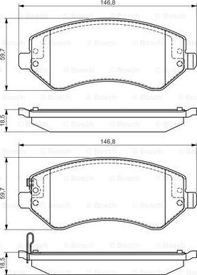 BOSCH 0 986 495 117 - Тормозные колодки, дисковые, комплект autospares.lv