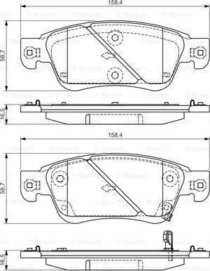 BOSCH 0 986 495 134 - Тормозные колодки, дисковые, комплект autospares.lv