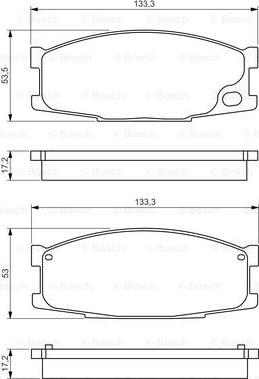 BOSCH 0 986 495 130 - Тормозные колодки, дисковые, комплект autospares.lv